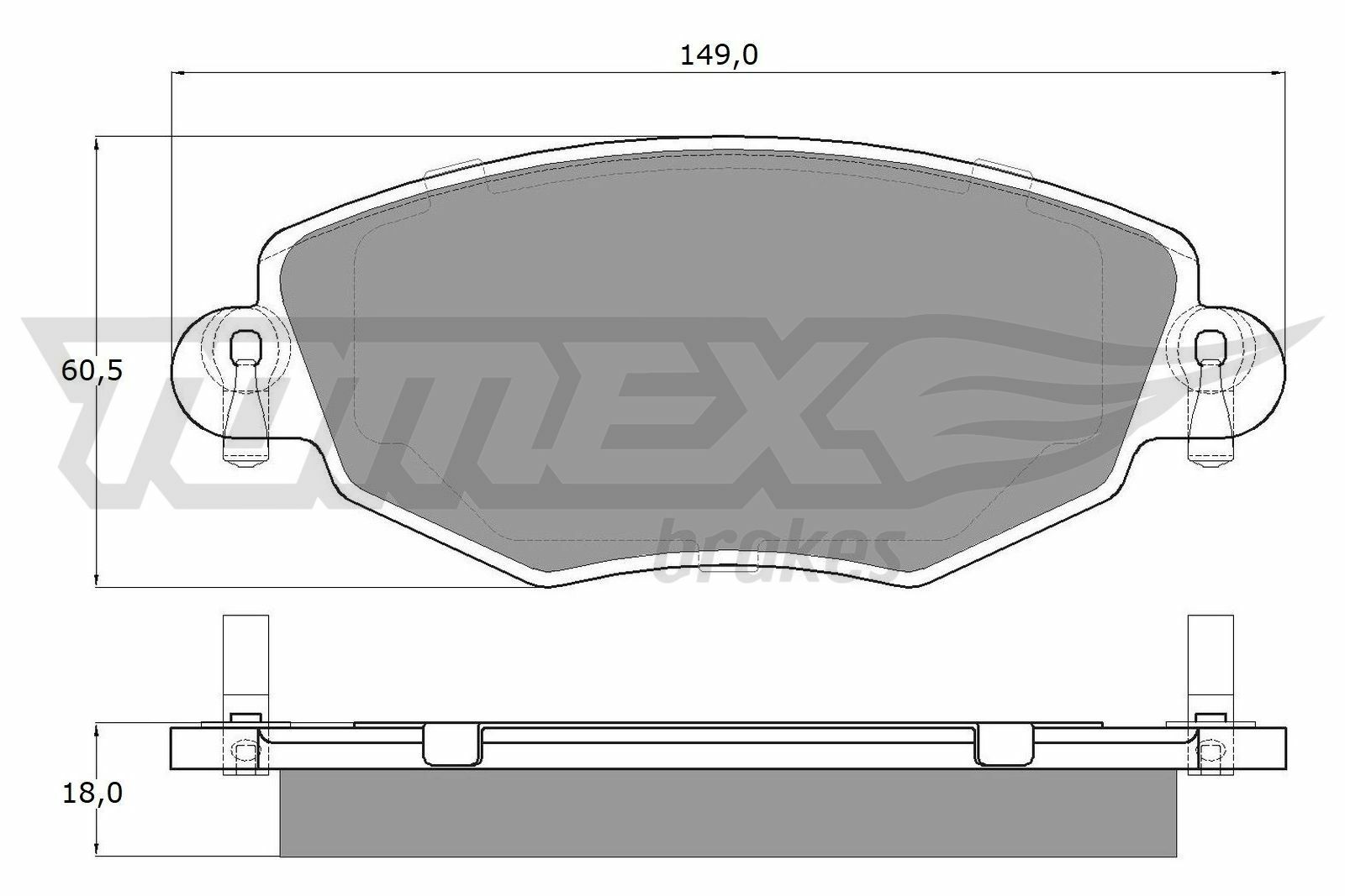 Sada brzdových platničiek kotúčovej brzdy TOMEX Brakes